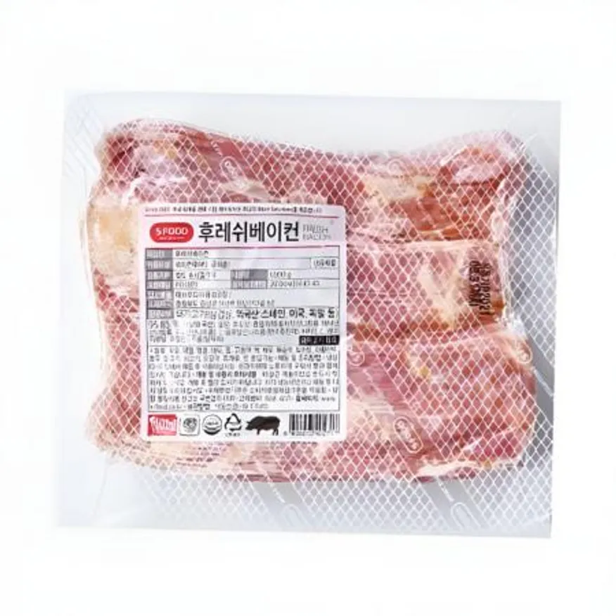 에쓰푸드 후레쉬 베이컨 1kg 슬라이스 베이컨 이미지
