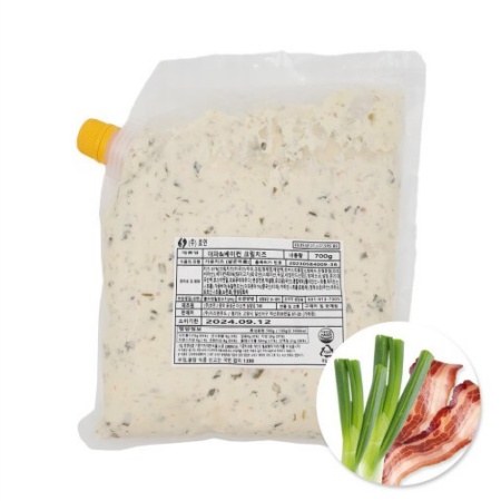 대파베이컨 크림치즈 700g 크림치즈베이글