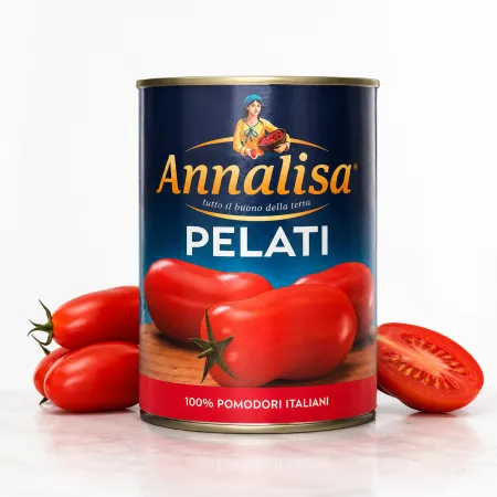파파스푸드 안나리사 토마토 홀 400g, 2개 스파게티 파스타 소스 퓨레 포모도리 필라티 이미지