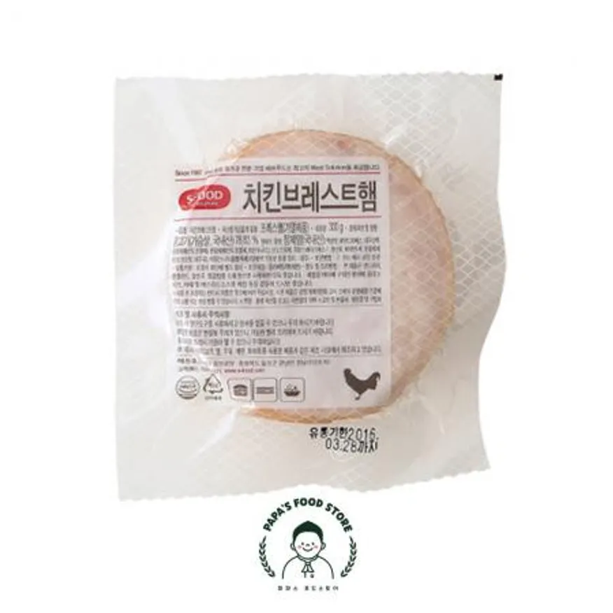 에쓰푸드 닭가슴살 햄 슬라이스 300g 치킨브레스트 샌드위치햄 이미지
