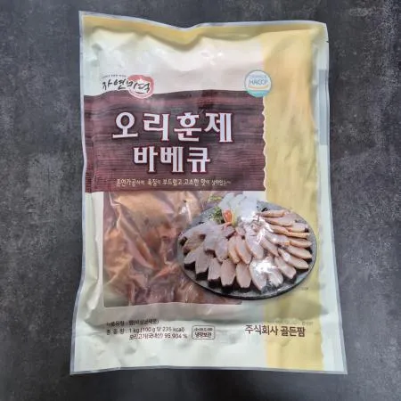 골든팜 자연미덕 국내산 훈제오리 1kg (슬라이스)