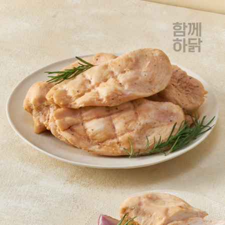 함께하닭 맛있는 스팀 헬스 닭가슴살 저염맛 1kg 통