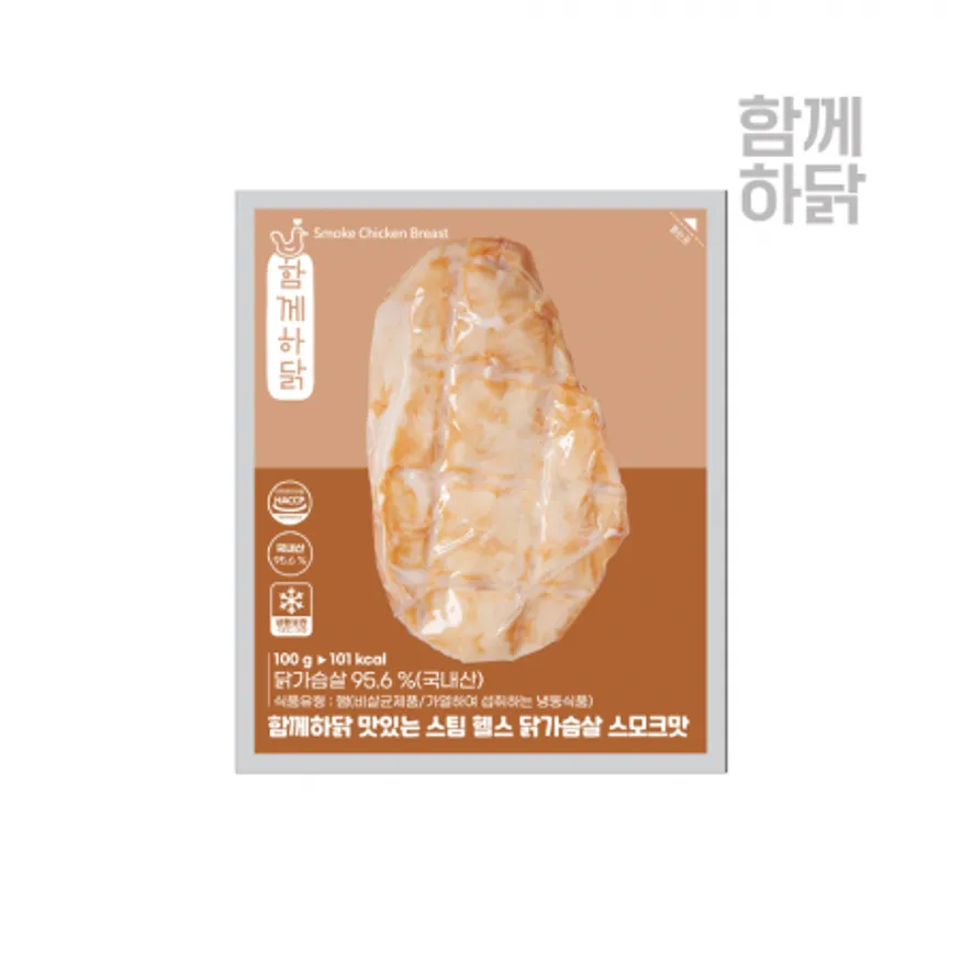 함께하닭 맛있는 스팀 헬스 닭가슴살 스모크맛 100g 이미지