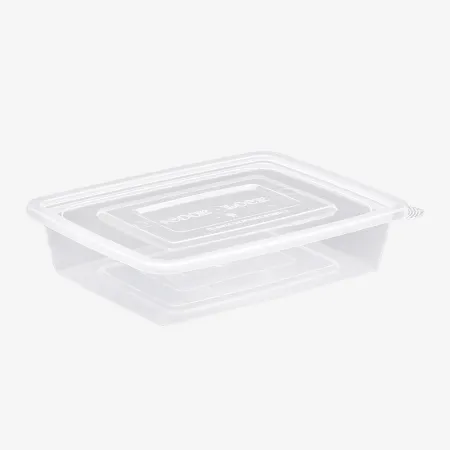 [소량구성] 사각밀폐보관 소분용기2L 투명일체 25개세트