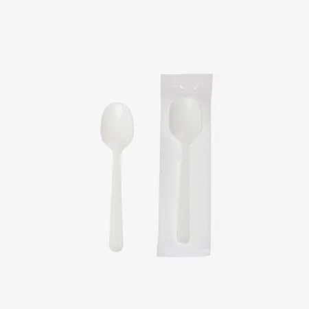 [소량구성] 일회용수저 숟가락 백색/개별포장 200개 이미지