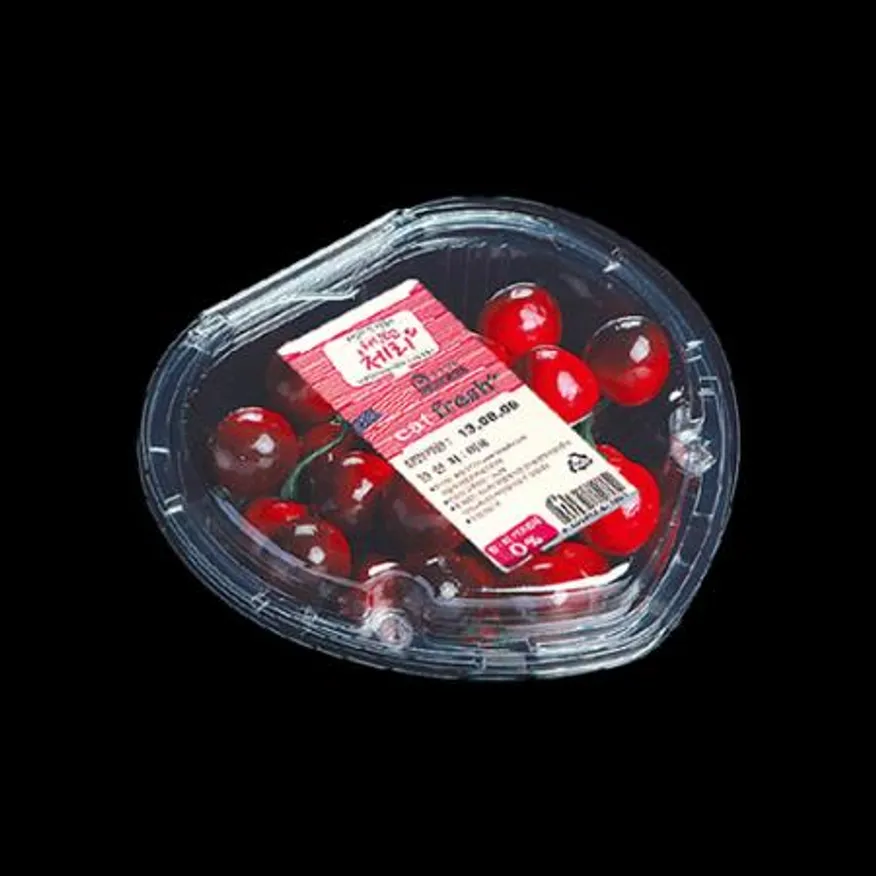 과일 포장 용기 체리 300g 하트 투명 600개 이미지