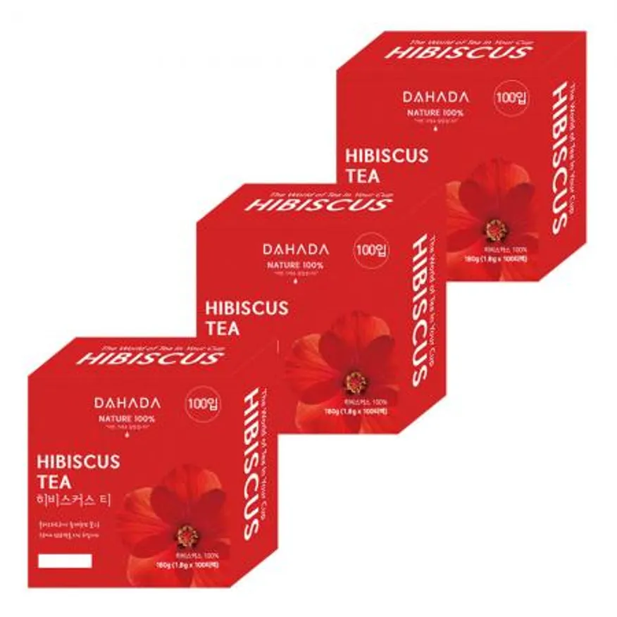 다하다 히비스커스300티백 100티백 x 3상자 300티백 1.8g 이미지