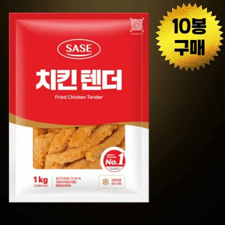 [BOX할인] 사세 치킨텐더 1kg 냉동 케이준치킨샐러드 치킨