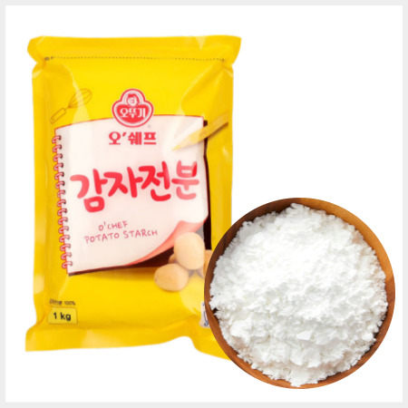 오쉐프 감자전분 1kg 만두 떡 부침개 전 송편 옹심이 활용