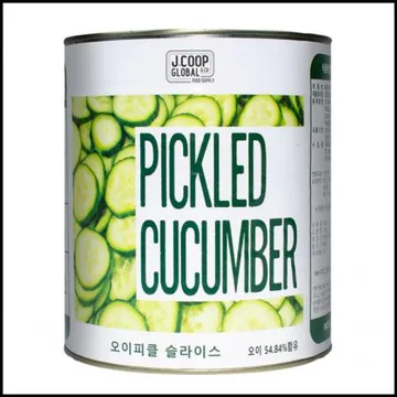제이쿱 오이피클 슬라이스 3.1kg 쭈글거림이 없는 수제피클느낌