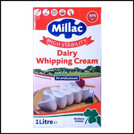밀락 스테빌리티 휘핑크림 조지방35% 1L 냉장크림