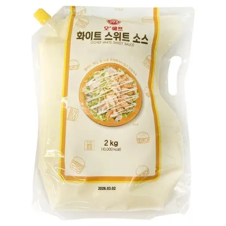 오쉐프 오뚜기 화이트 스위트소스 2kg 냉장 치킨까스 튀김류 곁들임소스 추천 마요소스