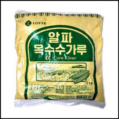  롯데 알파 옥수수가루 3kg 옥분가루