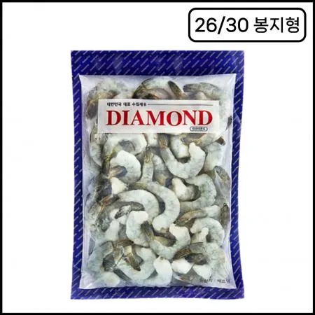 다이아몬드 PDTO 탈각새우 26/30 (IQF 900g) 냉동 개별냉동 새우 감바스 파스타