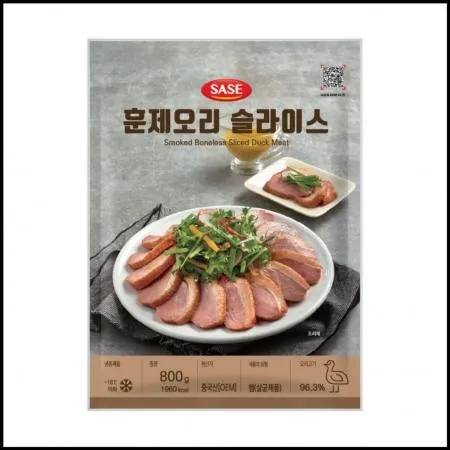사세 훈제오리슬라이스 800g 냉동 오리고기