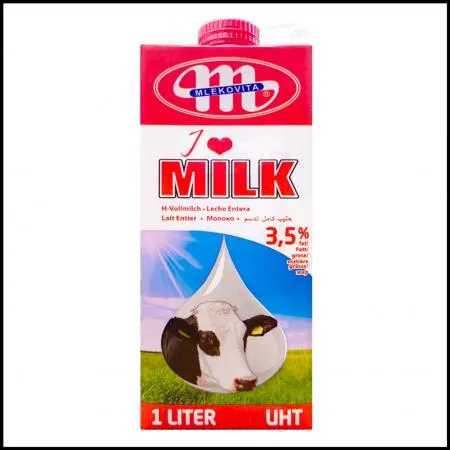 믈레코비타 수입 멸균우유 1L  우유 100% 유지방 3.5%