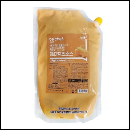비셰프 비쉐프 동원 체다치즈소스 2kg 냉장 딥핑소스