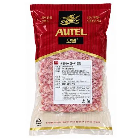 오뗄 베이컨스타일칩 1kg 냉동 베이컨칩 냉동 피자 파스타 볶음밥 토핑