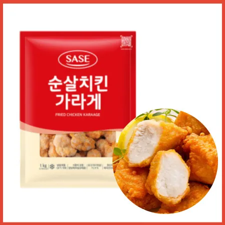 사세 순살치킨가라게 가라아게 1kg 냉동 순살치킨 순살