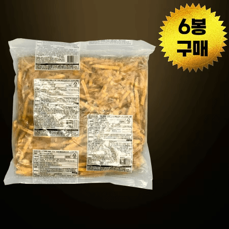 [BOX할인] 램웨스턴 케이준배터드후라이감자튀김 2kg 냉동 양념감자 6봉