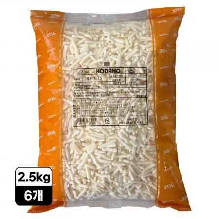 [6개] 코다노레이2.5모짜렐라피자치즈 2.5kg 냉장