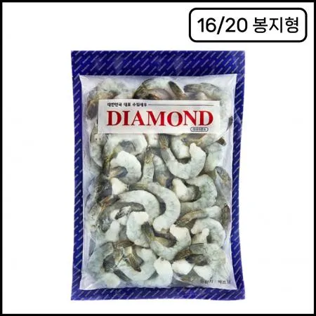 다이아몬드 PDTO 탈각새우 16/20 (IQF 900g) 냉동 개별냉동 새우 감바스 파스타