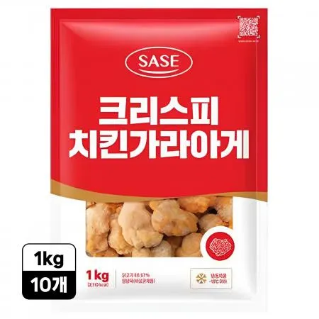[10개] 사세 크리스피치킨가라아게 1kg 냉동 순살치킨 가라게