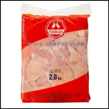 페르디가오 닭정육 (닭다리살) 2kg 냉동 뼈를 제거하고 껍질붙은 닭정육살