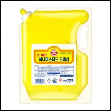 오쉐프 오뚜기 허니머스타드 드레싱 2kg 핫도그 너겟 튀김 곁들임소스