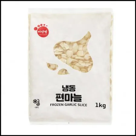 마당발 편마늘 슬라이스 1kg 냉동 손질마늘 볶음요리 업소용 마늘