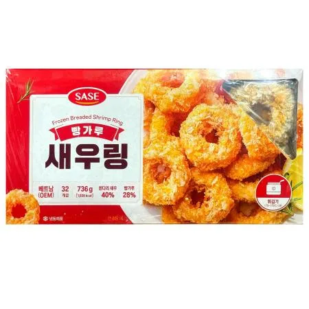 사세 빵가루 새우링 736g 냉동 통살새우링
