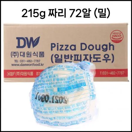 [박스판매] 대원 밀 볼도우 215g짜리 밀도우 72알 냉동생지