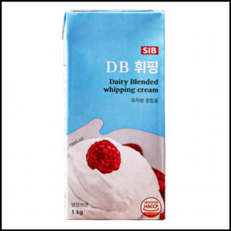 선인 DB휘핑크림 1L 냉장크림 유크림