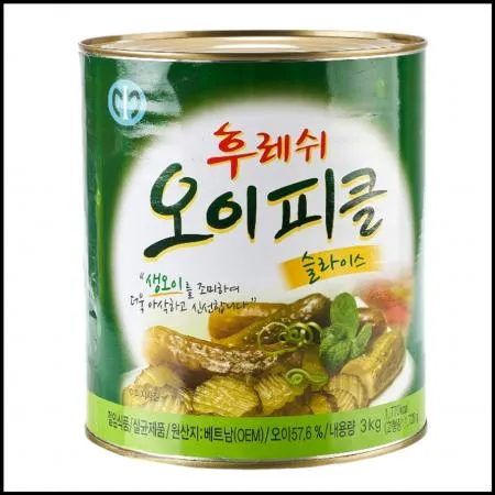 일가 후레쉬 오이피클 슬라이스 3kg 주름있는피클