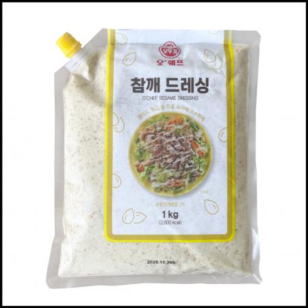 오쉐프 오뚜기 참깨드레싱 냉장 1kg 참깨소스