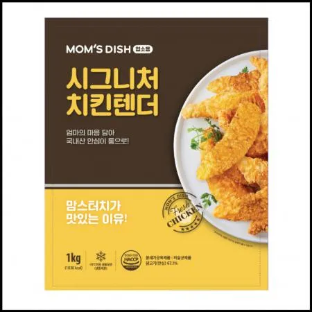 맘스터치 시그니처 치킨텐더 1kg 냉동 케이준치킨샐러드