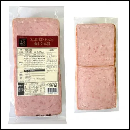 오뗄 스모크햄 슬라이스 (사각형) 1kg 냉장 샌드위치 햄버거