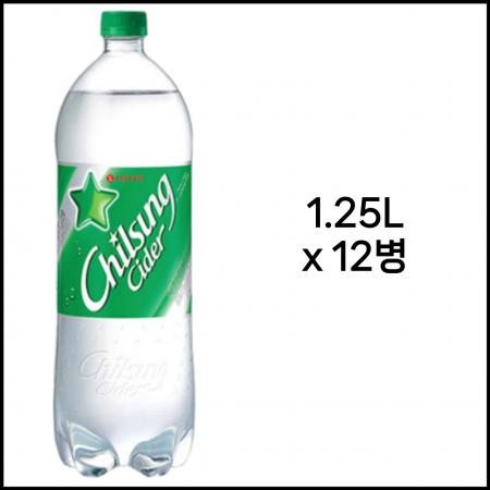 [박스판매] 칠성사이다 1.25L 12병 큰 페트병