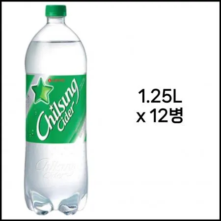 [박스판매] 칠성사이다 1.25L 12병 큰 페트병