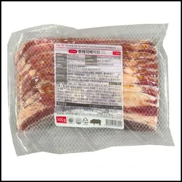 에스푸드 에쓰푸드 베이컨 7mm 슬라이스 500g 냉동베이컨 피자토핑