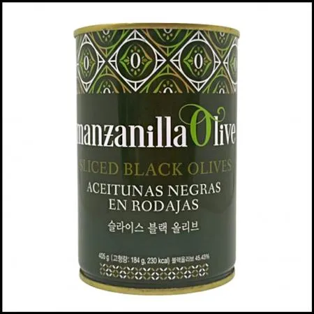 만자니아 블랙올리브 슬라이스 405g 작은캔