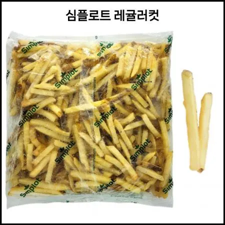 심플로트 스킨온 레귤러컷 [냉동] 2kg 살짝 두꺼운 감자튀김