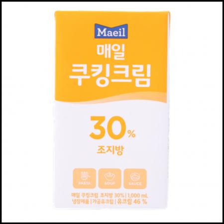 매일 식물성 쿠킹크림 30% 조지방 1L 냉장크림 냉장유크림