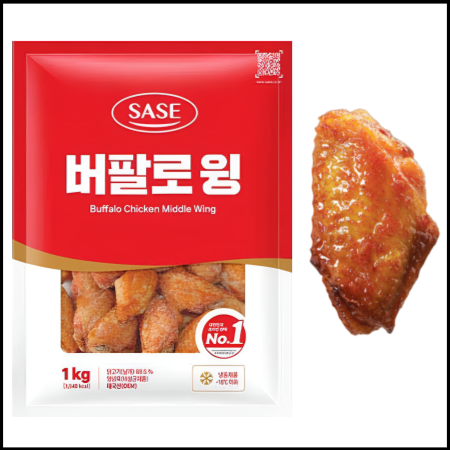사세 버팔로윙 1kg 냉동 닭날개튀김 치킨 안주 사이드메뉴