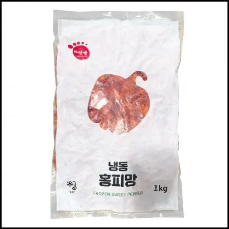 [빨강] 마당발 홍피망 [다이스] 1kg 냉동피망 100% 중국산