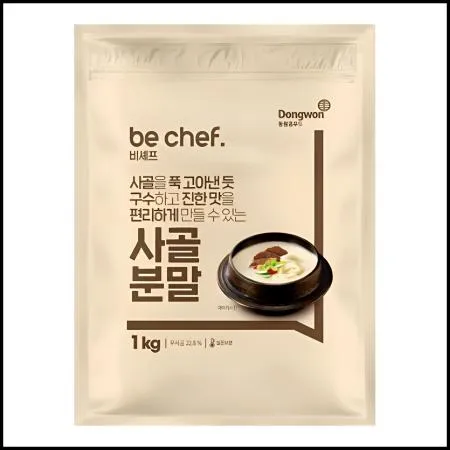 비셰프 비쉐프 동원 사골분말가루 1kg 국내산 사골육수분말 국물베이스 업소용 조미료
