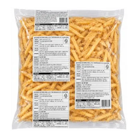 램웨스턴 케이준배터드후라이감자튀김 2kg 냉동 양념감자 양념막대감자튀김