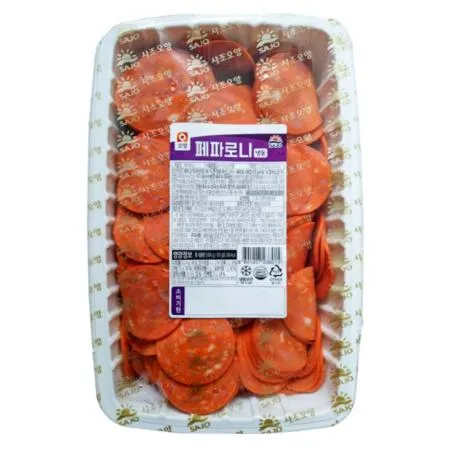 사조오양 페파로니 1kg 냉동 피자토핑 페파로니피자 슬라이스페파로니 피자재료