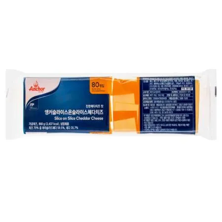 앵커 체다슬라이스80매 960g 냉장 개별포장X