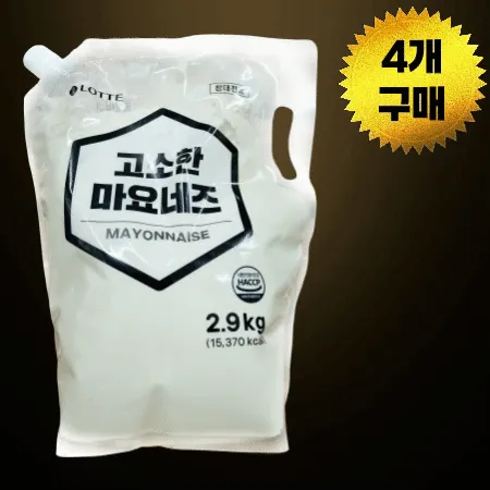 [BOX할인] ★초특가★ (전용) 롯데 마요네즈 2.9kg 대용량 업소용 소스 드레싱